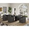Manhattan Comfort Anna Square Faux Leather Dining Chair in Pewter - Set of 2 2-DC058AR-PE - alternate 2